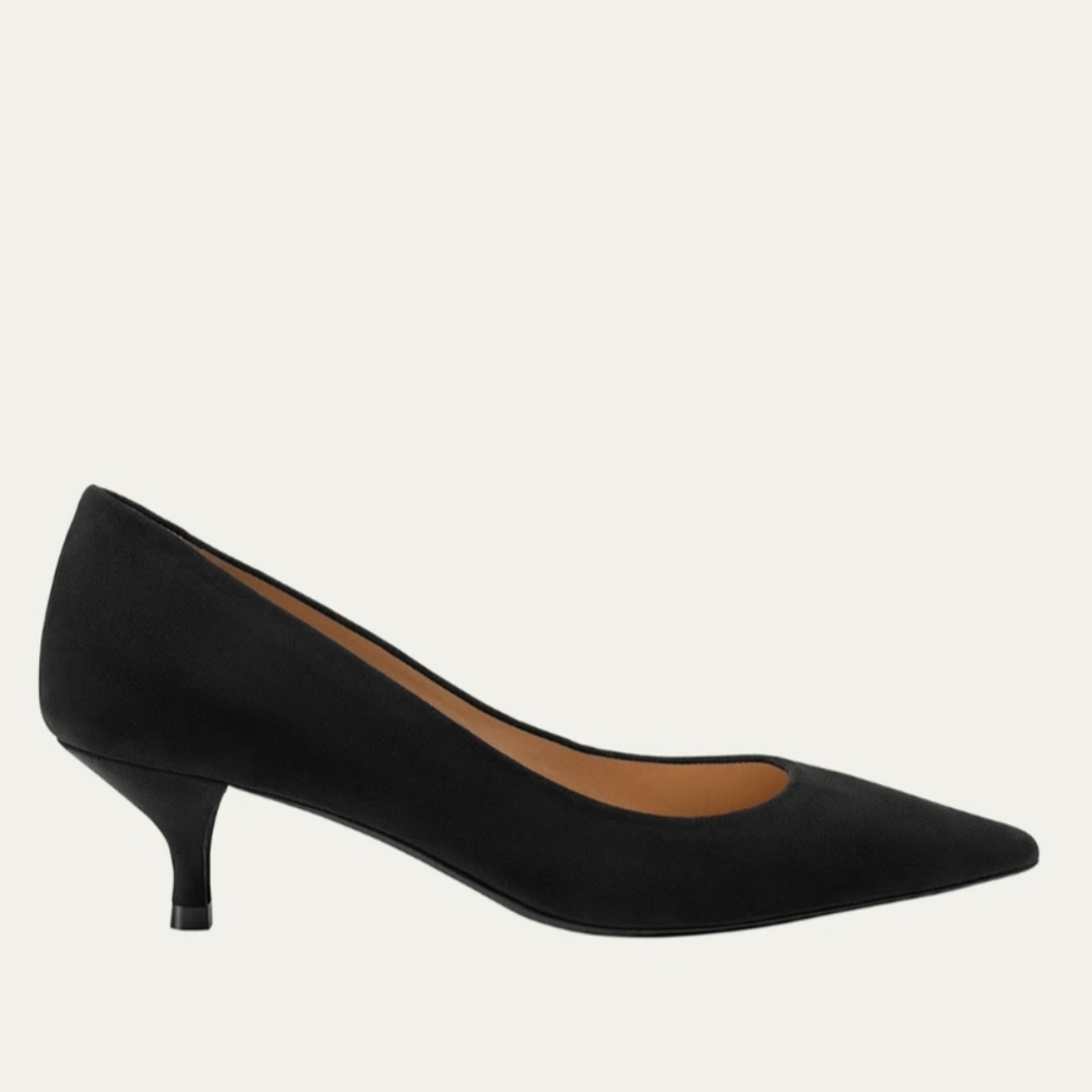 Stuart Weitzman Suede Kitten Pumps Sz 8.5
